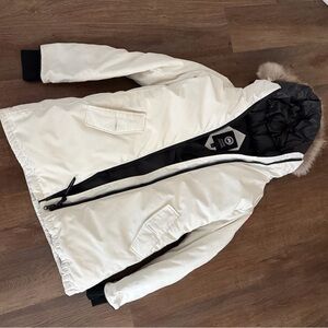 Canada Goose Black and White Parka